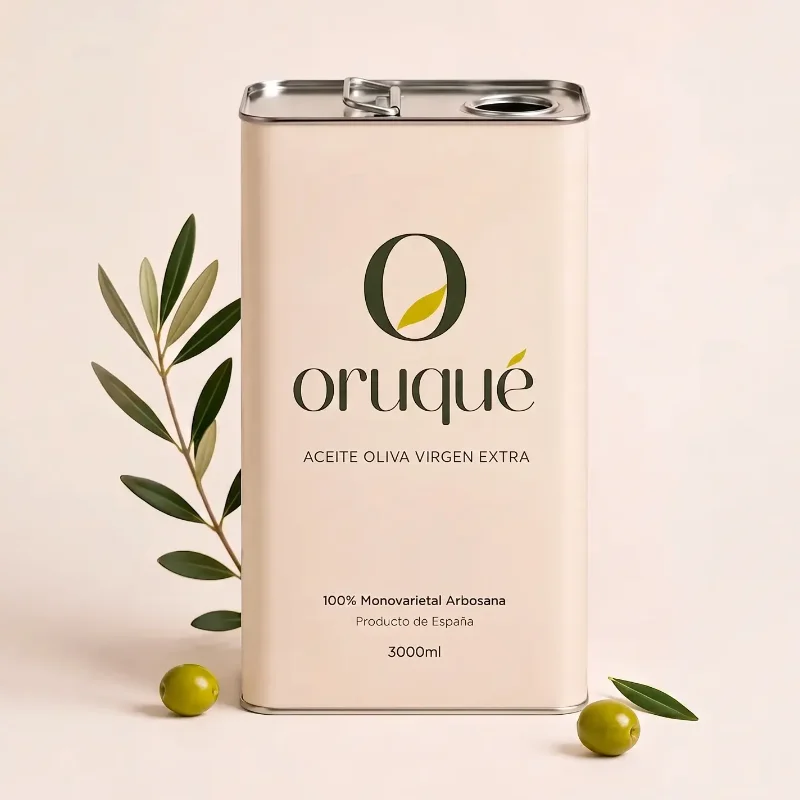 Lata de aceite de oliva virgen extra sin filtrar Oruqué 3000 ml